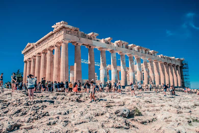 Acrópole de Atenas vista desde Plaka